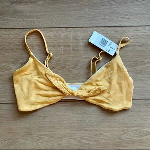 L*Space Flashback Top Yellow Bathing Suit NWT